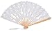 The 1 For U Women's Cotton Lace Fan Black Ecru (Ivory)