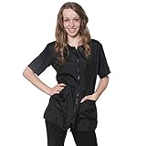 Salon Jacket Black 2 pockets zipper (small, Black)