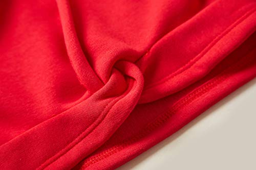Danshow Girls Ballet Wrap Tops Kids Long Sleeve Dance Sweater,Velvet Inner(824-160-04) Red #TOP3