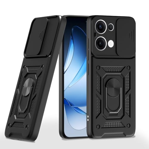 Image of AIBEX Back Cover for Oppo K13 5G | D10 Tough Armor Case | Sliding Camera Shield | 360 Protection | Kickstand Ring Holder | Military-Grade Shockproof Bumper Case