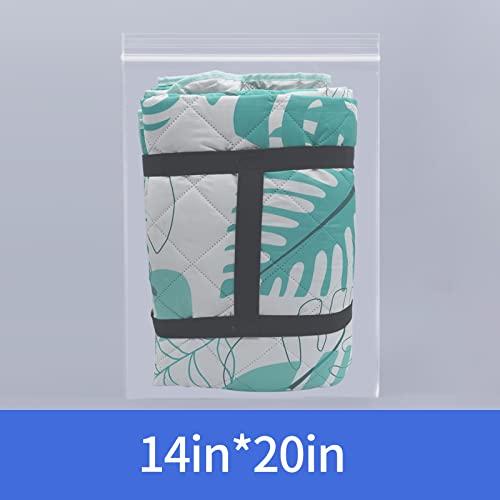 Simxkai 14" X 20" Clear Plastic Reclosable Zip Poly Bags thumb #2