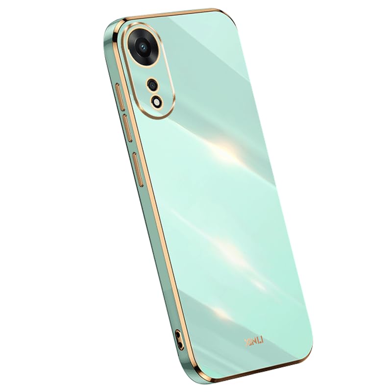 WBWONE Cover per OPPO A78 4G (6.43 Inches), TPU Silicone e PC Antiurto Custodia con Girevole Anello, Traslucido Glassato Anti-impronta Protettiva Case, Cielo blu