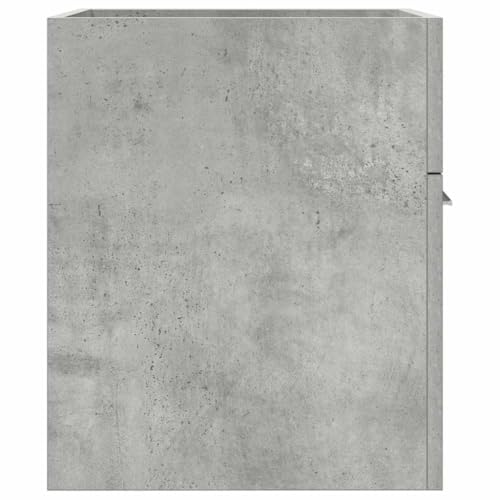 Armario para lavabo de baño gris hormigón con estructura compacta de madera de ingeniería 6