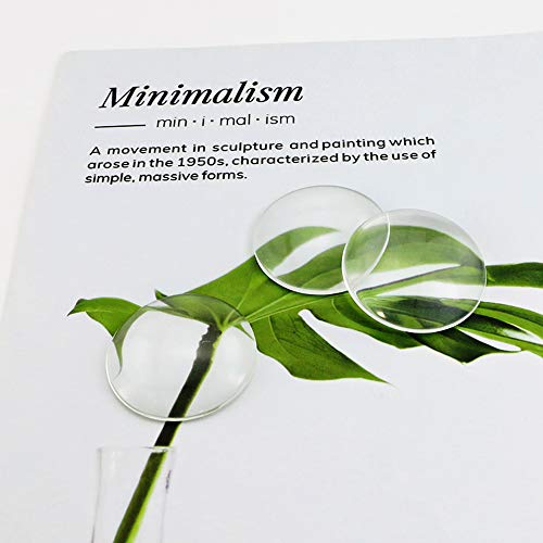 Faxco 30-Pieces Transparent Glass Cabochons, Clear Glass Dome Cabochon, Non-Calibrated Round 1.57 Inch/40Mm For Photo Pendant Craft Jewelry Making #TOP3