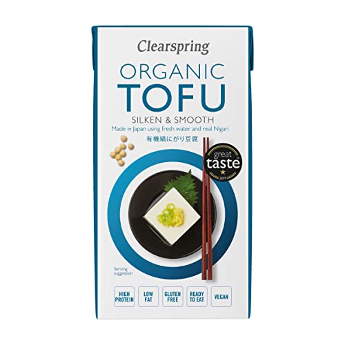 Clearspring Japanischer Bio-Tofu, seidig und glatt, 300 g, 12 Stück
