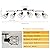 WILON 6 Light Track Lighting Kit 6 Way Ceiling Spotlight-Industrial Flush Mount Ceiling Light Black Kitchen Ceiling Light Fixtures Kitchen Track Lighting Flexibly Rotatable Light Head E26 Base