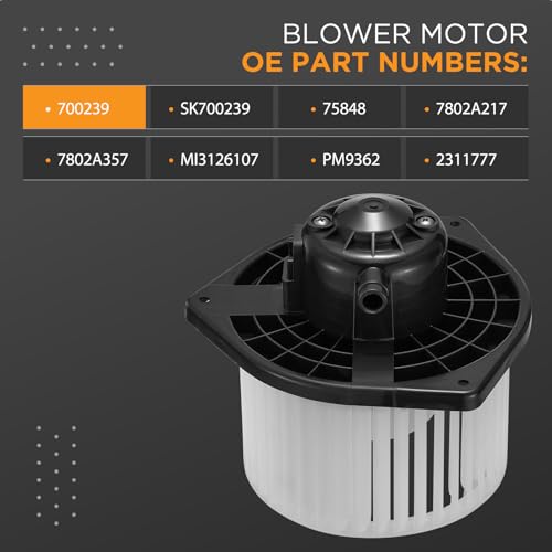 Image of HVAC Blower Motor 700239 Compatible with Mitsubishi: 08-17 Lancer, 08-16 Outlander, 11-17 Outlander Sport, Heater Blower for 75848 7802A217 7802A357 PM9362 2311777 A /C Blower Motor Assembly