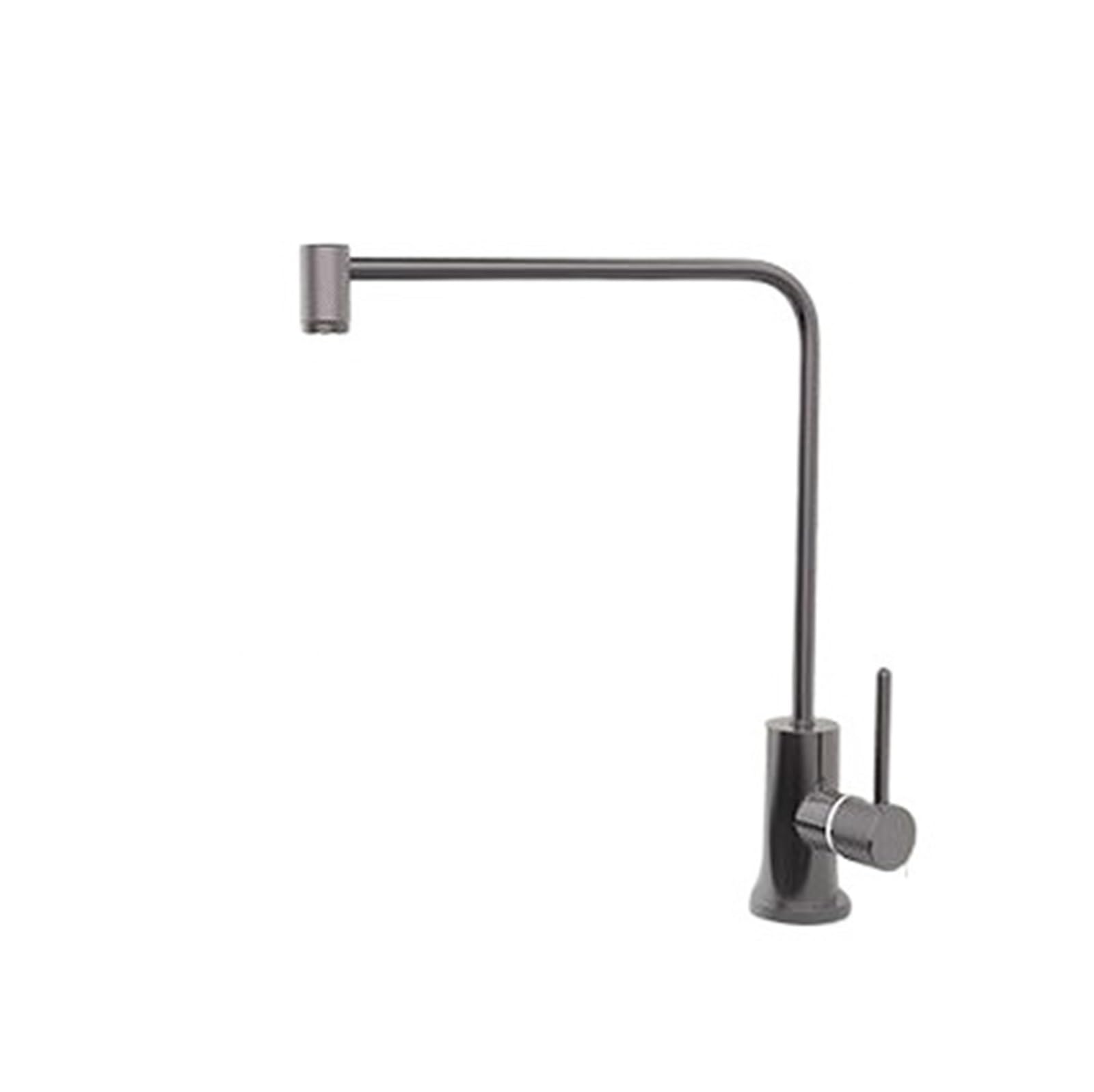 Purificateur d'eau potable : robinet de cuisine gris pour filtration 1/4"