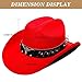 Kalerona Red and Black Cowboy Hats for Men & Women with Western Hat Bands, Ideal for Rodeo Parties, Adjustable Fit