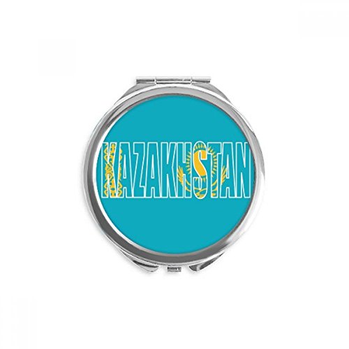 Miroir Kazakhstan drapeau dans le sac à main pour le maquillage