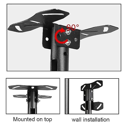 Support TV plafond télescopique orientable pour deux écrans plats de 32 à 65 pouces - 4