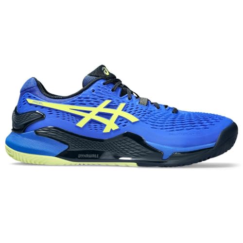 TÊNIS ASICS RESOLUTION 9 PADEL MASCULINO AZUL E AMARELO NEON (br_footwear_size_system, adult, numeri