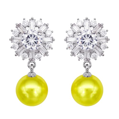 Pendientes de plata de ley con perlas para bodas y eventos especiales