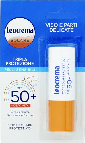 Leocrema Solare Stick Pelli Sensibili 50+, 12Ml