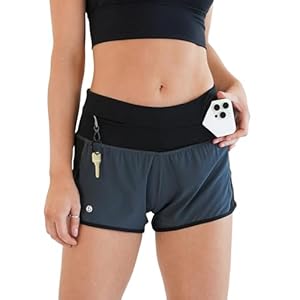 FlipBelt Women’s Running Shorts – Built-in FlipBelt Running Belt for Phone/Essentials, Zipper Closure, USA Company
