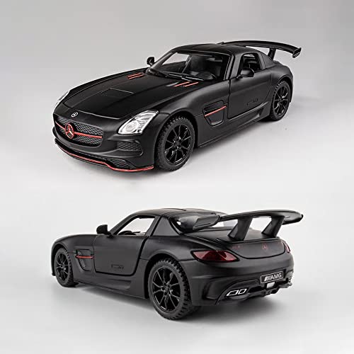 Ilooboo Alloy Collectible Black Benz Sls Amg Toy Vehicle Pull Back Die-Cast Car Model With Lights And Sound #TOP4
