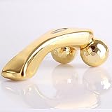 KoreaTrends 3D Roller Face Massager, Body Face Massager, (Gold) (Gold)