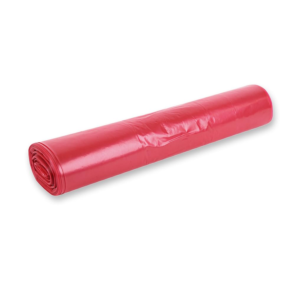 250 Stück Hygoclean Müllsäcke Light, 70 l | LDPE, Rolle, rot, L: 100cm, B: 57,5cm, 40my, Müllsäcke, Abfallsack, Müllbeutel, Mülltüten, Abfallbeutel