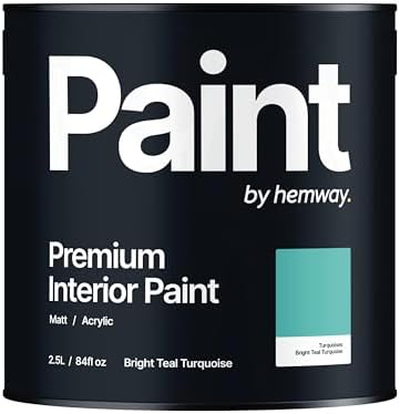Hemway Sunset Pink - 2.5 Litre - Paint Premium Interior Indoor Matt British-Made Eco Acrylic Emulsion - Matt Finish, Low VOC, Interior Wall, Ceiling, Kitchen, Bathroom, Bedroom & Door