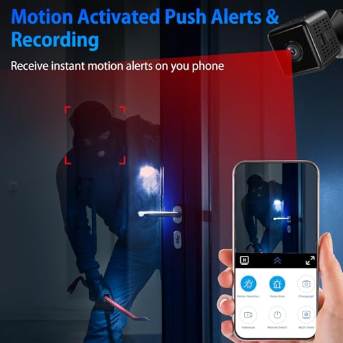 Image of Hidden Camera,1080P WiFi Spy Camera - with Night Vision & Motion Detection, Wireless Indoor Security Camera for Pet /Baby /Nanny, App Live Feed, Smallest Smart for Home Monitoring