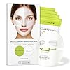 Collagen Face Mask, Bio-Collagen Mask Overnight for Skin Care, Anti-Wrinkle Facial Sheet Mask with 9 Peptides for Elasticity & Moisturizing, Collagen Night Wrapping Mask, 4 Pcs
