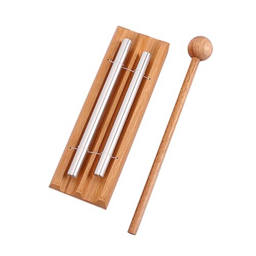 ifundom Outdoor Wind Chime Pole Music Wind Chimes Jingle Bell Stick Wooden Frame