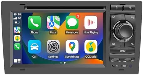 7 Inch Touch Screen Radio for Audi A8 D2, Stereo Upgrade with CarPlay, Android Auto, Netflix, Spotify, Android 14 Navigation, WiFi, Backup Camera (64GB)