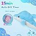 BSTAOFY 18'' Light up Dolphin Stuffed Animal Night Light Colorful Glowing Dolphin Soft LED Plush Toys Gift for Kids on Valentines Christmas Birthday Festivals, Blue