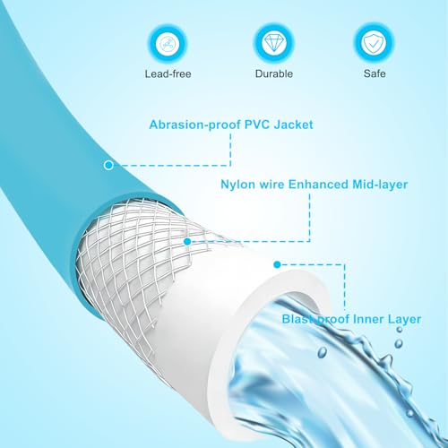 Image of Nilight RV Water Hose 15FT Garden Drinking Hoses with Storage Bag | Leakproof Anti-Kink 5 /8 inch Inner Flexible Lightweight Freshwater Hose for RVs Campers Travel Trailer Boat Car Wash Accessories