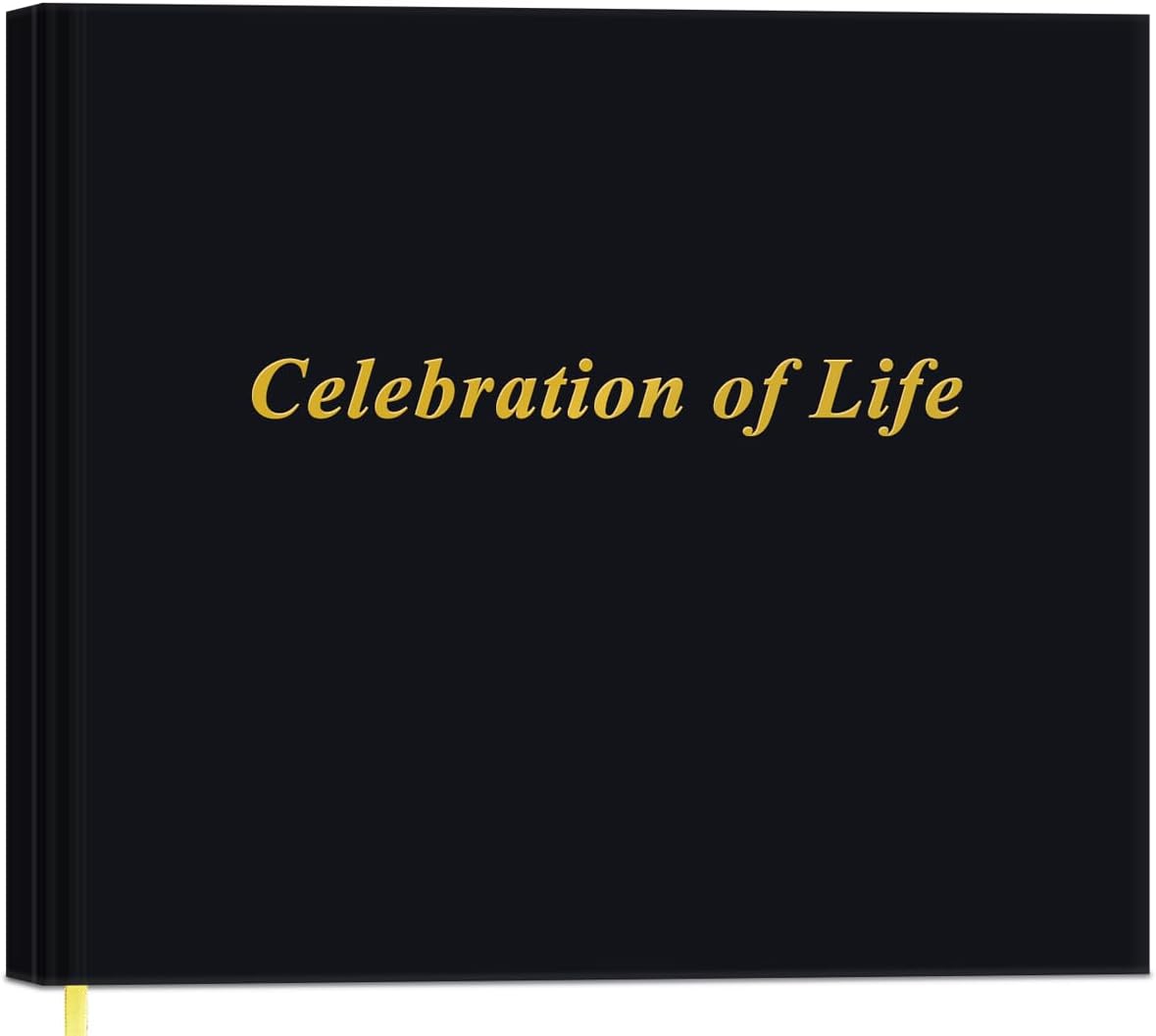 Funeral Guest Book for The Celebration of Life - in Loving Memory Book for Memorial & Funeral Services, 440 Guests Entries with Name & Address, Memory Book for Funeral Guest Registry, 9" x 7", Black