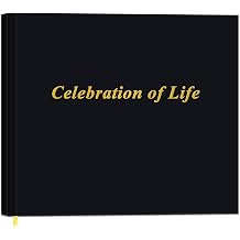 Funeral Guest Book for The Celebration of Life - in Loving Memory Book for Memorial & Funeral Services, 440 Guests Entries with Name & Address, Memory Book for Funeral Guest Registry, 9" x 7", Black