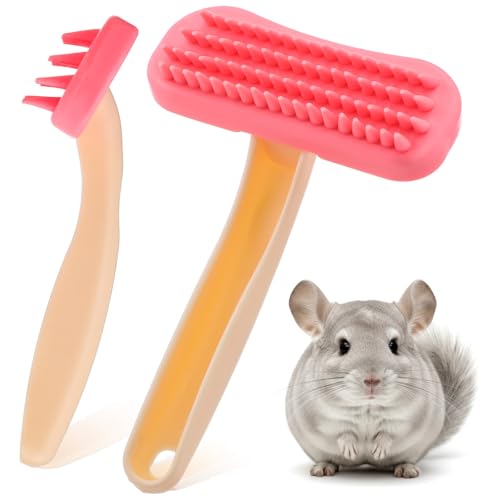 2Pcs Bunny and Guinea Pig Brush, Rabbit Grooming Brush Kit,