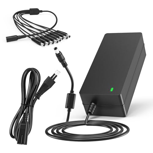 Lista de Cctv 212 los 5 mejores. 38 TKDY Fuente de alimentación CCTV de 12 V, 5 A, 12 V, 5 A, para cámara de Seguridad, con Cable Divisor de alimentación de 8 vías, Compatible con cámaras Lorex, Samsung, Q-See,...