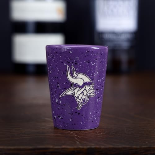 Rico Industries CSK3101PR Nfl Football Minnesota Vikings 2Oz Ceramic Shot Glass thumb #1