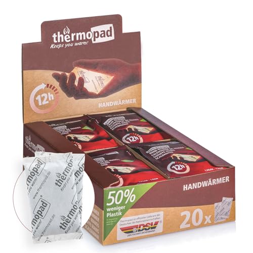 Chaufferettes mains 12 heures de chaleur THERMOPAD actives par l'air