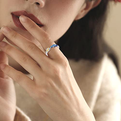 Yfn Hummingbird Ring 925 Sterling Silver Animal Rings For Women(Hummingbird Ring Size 7) #TOP5