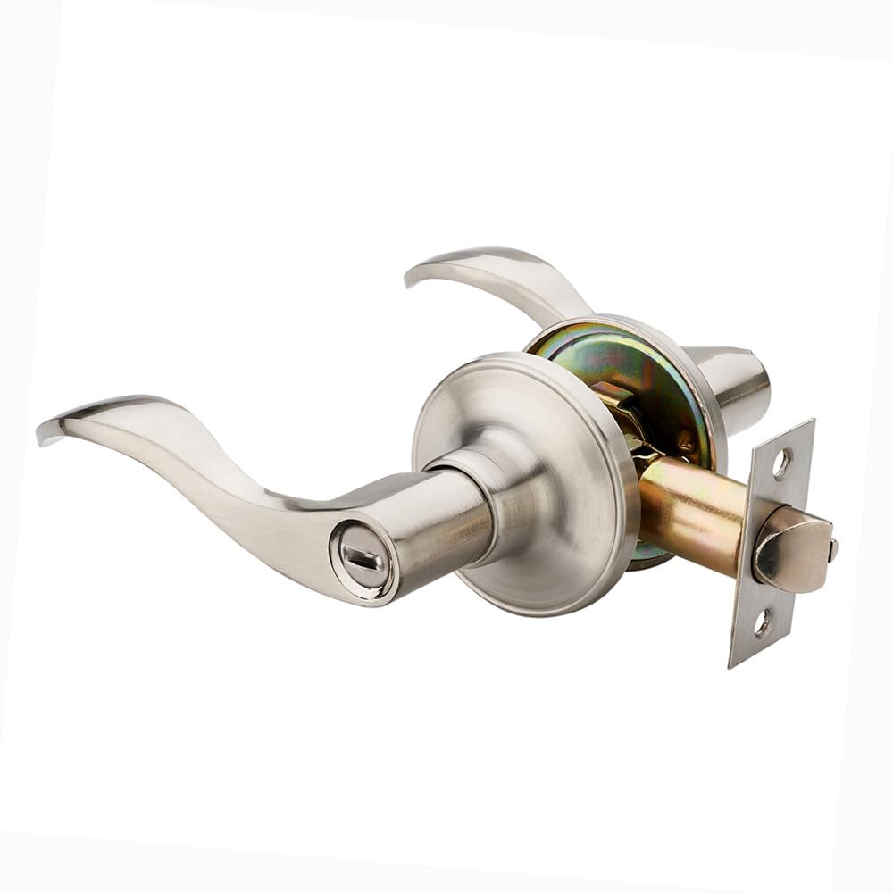 HENYIN Black Wave Door Lock - No Key Bathroom Hardware -5 HENYIN Black Wave Door Lock - No Key Bathroom Hardware -5
