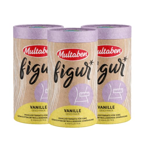 Multaben Diät Shake – proteinreicher Abnehm Shake für eine Eiweiß Diät –Vanille-Geschmack mit Vitaminen und Mineralstoffen – sättigender Diät Drink als hochwertiger Nahrungsersatz - 3 x 440g