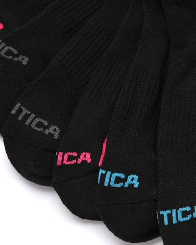 Image of Nautica Womens No Show Socks Moisture Wicking Low Cut Ankle Socks, 12 Pack | Moisture Wicking Dri-Motion Fabric, Cushioned Key Areas, Banded Arch Support, No Show Low Cut, Shoe Size 4-10