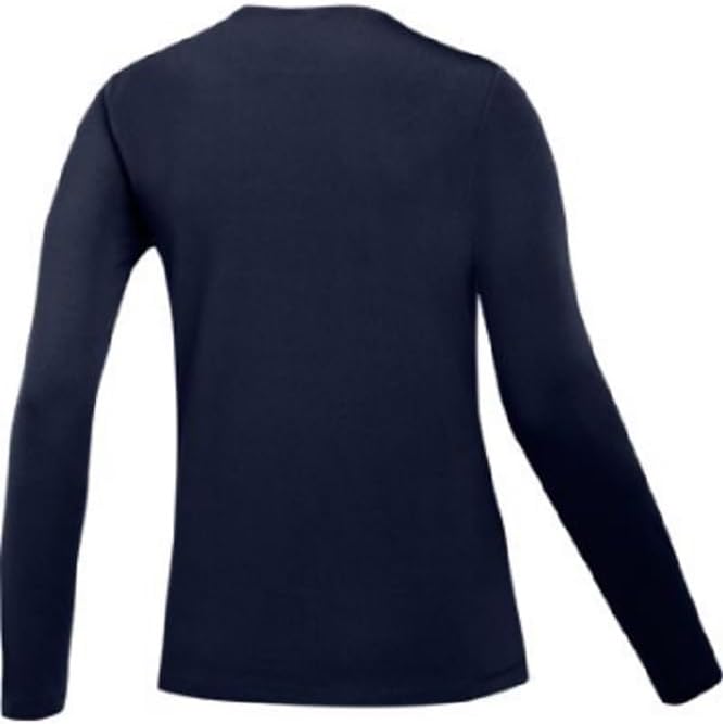 Nike Womens Pro All Over Dri-Fit Long Sleeve Mesh Top (US, Alpha, Large, Regular, Regular, Navy)