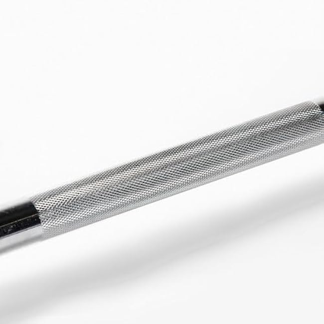 Titan Fitness 60in Olympic Weightlifting Barbell, 500 LB Capacity, 28mm Grip Shaft, Chrome Finish, Bronze Bushings, Olympic-Sized Weight Sleeves