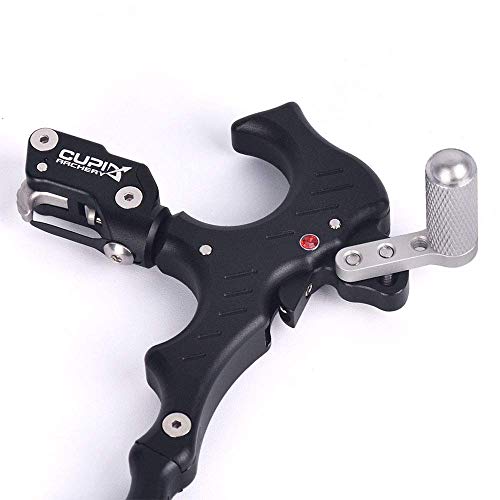 Cupid 360°Rotation Thumb Bow Release, Aluminum Alloy 3&4 Finger Grip Adjustable Archery Release Aids #TOP2