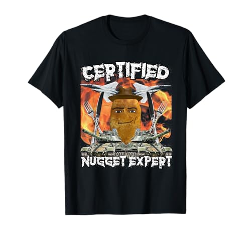 Cowboy-meme mit chicken nugget man face t-shirt