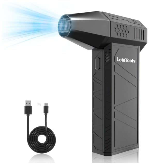 Compressed Air Duster -180000 RPM Electric Air Jet Blower with Long-Lasting Battery & 3-Speed Adjustable Power,Mini Jet Dry Blower for Deep Cleaning of Keyboard, Car, Home, and Office