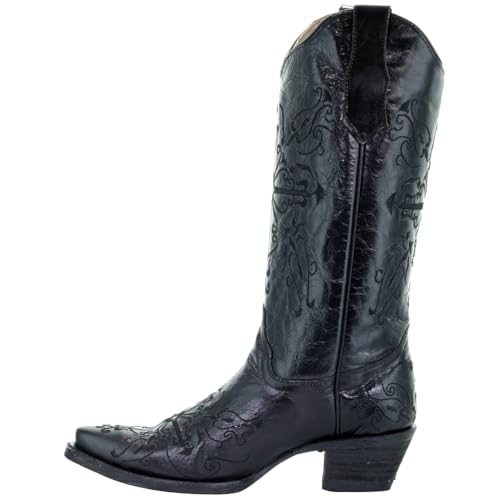 Corral Circle G Women's L5039 Cross Embroidery Brown Snip Toe Western Boots4