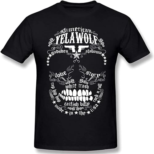 Photo de Y-Elawol-F Men's Round Neck T-Shirt Short Sleeve Top Pure Cotton T-Shirt Casual Round Neck T Shirt Black L