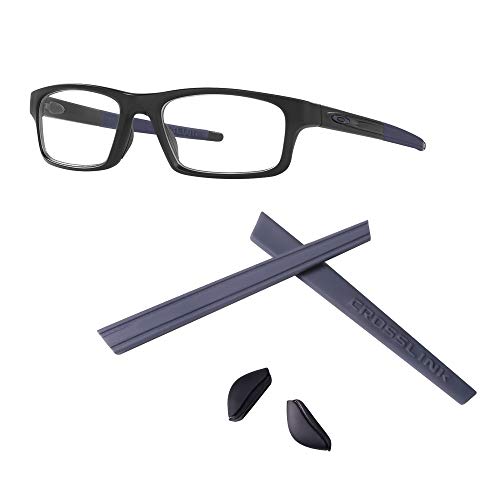 HiCycle2 Replacement Temple Tips (Ear Socks) Nose Pads for Oakley Crosslink Pitch Eye Glass Frame (Grey)