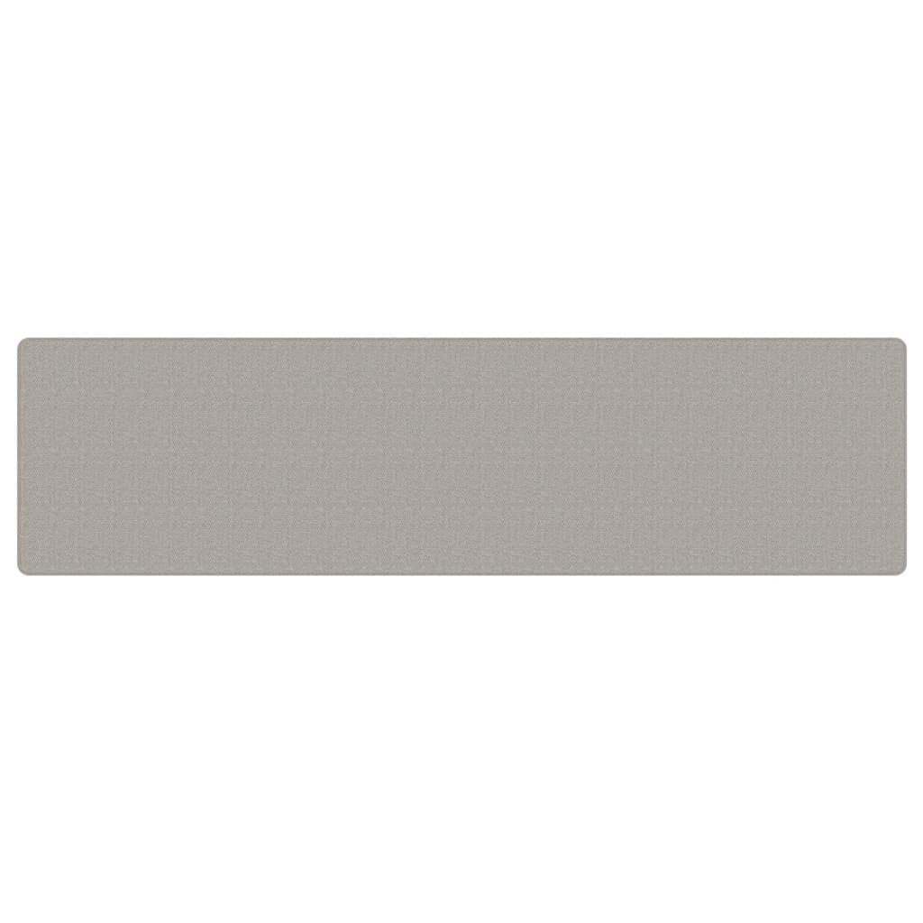 LAPOOH Tapis de Couloir Aspect sisal Taupe 80x300 cm,Tapis Lavable,Tapis D'Évier,Tapis Antidérapant
