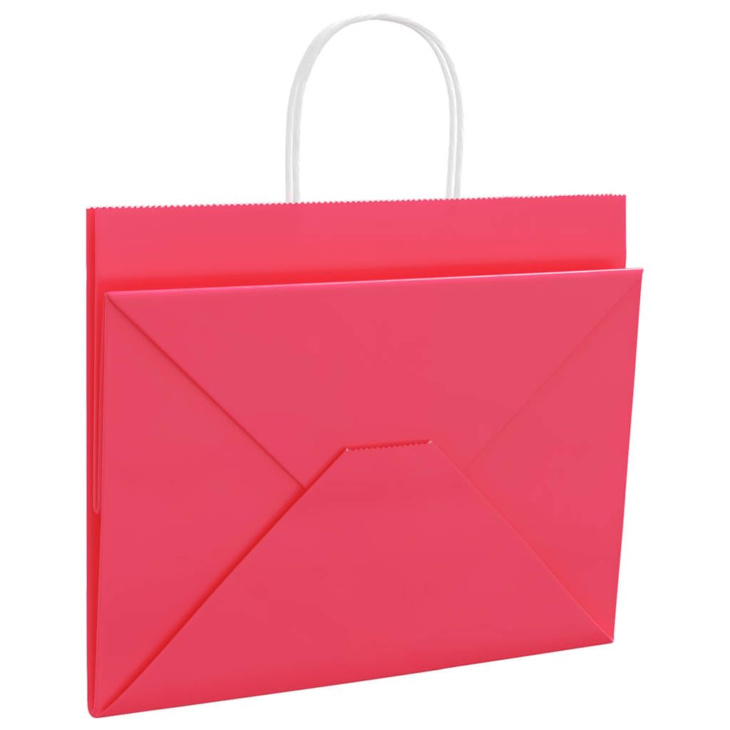 Bolsas de papel 250 piezas rosa 32 x 22 x 24 cm