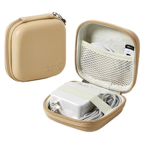 Linpr Portable Charger Case, Tech Pouch Travel Organizer, M, Light Khaki